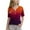 Orange, variant on Lopecy-Sta Button Down Casual V Neck Shirt for Girls Gradient Print Short Sleeve Kids Top 10-11 Years
