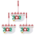 thumbnail image 1 of 3 uds DIY nombre bendición personalizado muñeco de nieve árbol de Navidad colgante adorno de Navidad 5 personas, 1 of 14