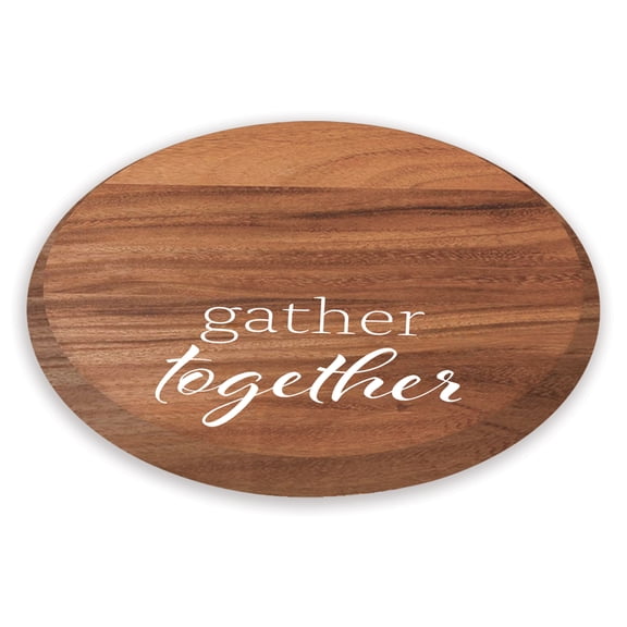 CounterArt Gather Together Round Acacia Wood Lazy Susan Turntable