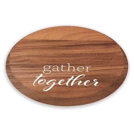 CounterArt Gather Together Round Acacia Wood Lazy Susan Turntable