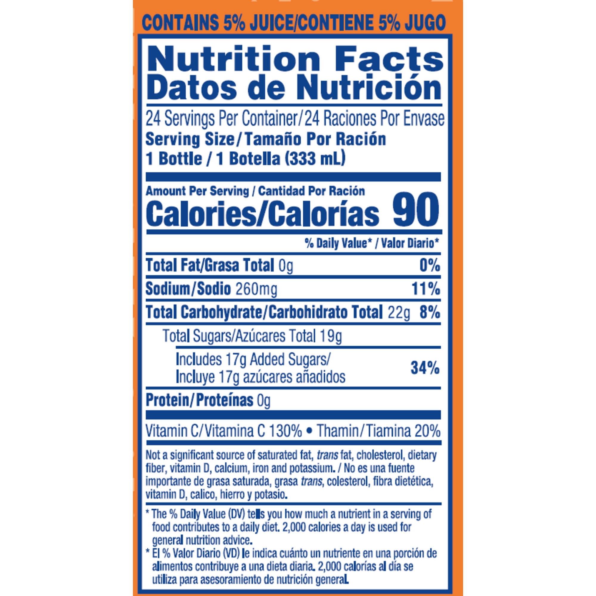 SUNNYD Tangy Original Orange Juice Drink, 24 Count, 11.3 FL OZ Bottles