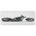thumbnail image 1 of Manly Kitchen Mat, Custom Motorcycle Horsepower Adventurous Journey Freedom Ride Masculine Vehicle, Plush Decorative Kitchen Mat with Non Slip Backing, 47" X 19", Grey Black White, by Ambesonne, 1 of 1