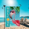 thumbnail image 3 of Flamingo Summer Garden Flag Hello Summer Yard Flag 12.5 x 18 Vertical Double Sided Welcome Holiday Outside Decorations Burlap Yard Flag, 3 of 6