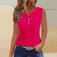 thumbnail image 2 of FAIWAD Women's Tank Tops Button Down Tunic Shirts Short Sleeve V Neck Blouses Summer Casual T-Shirts, 2 of 4
