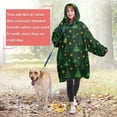 thumbnail image 4 of Wearable Oversized Blanket,Green Christmas Tree and Star Pattern Wearable Blanket Hoodie for Adults,Cozy Hooded Blankets with Super Pockets,Super Warm Fuzzy Pullover for Women & Men, 4 of 6