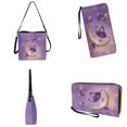 thumbnail image 4 of ZUXONGSY Butterfly Moon Galaxy Print Leather Crossbody Handbag with Wrist Wallet for Women Waterproof Shoulder Bag with Leather Wallet Casual Top-Handle Handbags with Purse for Daily Use, 4 of 4