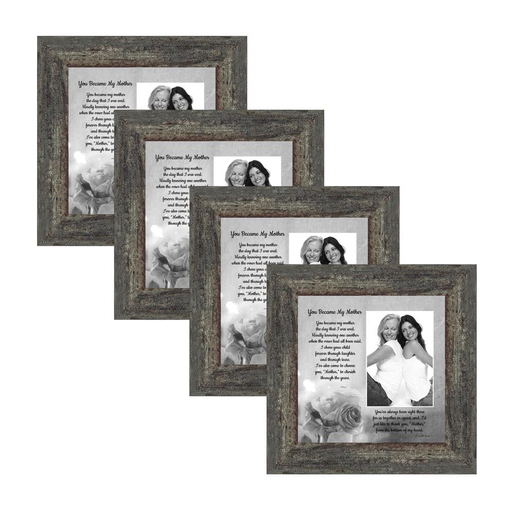  MEBRUDY 4x6 Picture Frames (Gold, 6 Pack), Display Pictures  4x6 with Mat or 5x7 Without Mat, Photo Frames for Wall Mount or Table Top