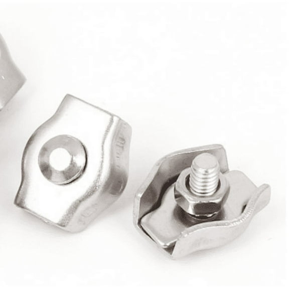 Laureola 3/32" (M3) x 12 pcs Simplex Single Bolt Wire Rope Clip for Wire Cable…