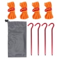 thumbnail image 1 of EeaseCA 1 Set Aluminum Alloy Tent Stake Reflective Camping Rope Camping Tent Accessory with Bag, 1 of 8