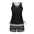 thumbnail image 2 of Women's Tankini Swimsuits Tummy Control Tankini Set with Built-in Bra Boho Swimwear with Shorts Beach Vacation Womens Swimsuits Tankini, 2 of 3