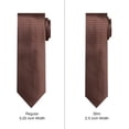 thumbnail image 3 of Jacob Alexander Men's Woven Dotted Motif Grid Pattern Slim 2.5 inch Width Neck Tie - Blue Copper, 3 of 7