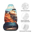 thumbnail image 4 of Wukai Colorful Travel Luggage Gear Full Set Car Seat Covers with Soft Padding Universal Auto Front Seats Protector and Cushion Mat, 4 of 5