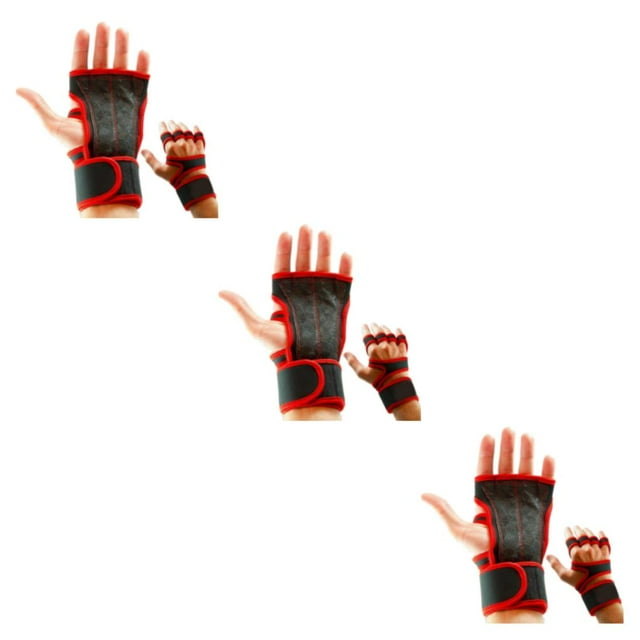 maskred Lot de 2/lot Restez Confortable et Sécurisé avec des Gants de Musculation Durables Rouges G 3ensemble