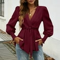 thumbnail image 6 of ATENAR Blouses For Women Fashion Business Tops For Women Work Shirts Wine S, 6 of 8
