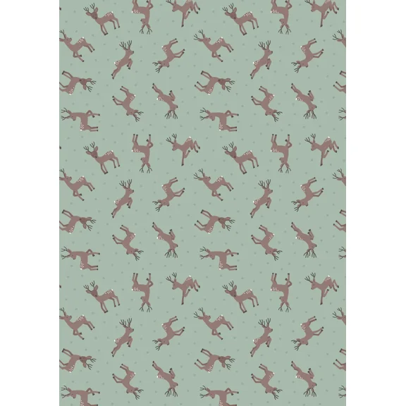 Lewis and Irene Deer Sage Snow dots 100% Cotton Fabric sold by the yard