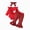 R001-Red, variant on NOLDARES Newborn Infant Baby Girls Clothes Ribbed Romper Bodysuit Pants Set 3PC Fall Winter Outfits(Red,3-6 M)