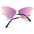 thumbnail image 3 of Lilgiuy Women's Butterfly Sunglasses Summer Fashion Oversize Rimless Hawaiian Sun Protection Glasses Glam Gifts for Her, 3 of 3