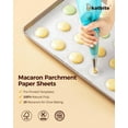 thumbnail image 4 of Katbite 100 Pcs Parchment Paper Sheets 12x16 Inch, Precut Printed Baking Paper With Macaron Template, Non-Stick & Heavy Duty, Half Sheet for Baking, Cookies, 4 of 7