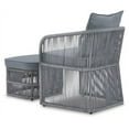 thumbnail image 5 of Signature Design by Ashley Casual Coast Island Outdoor Chair with Ottoman and Side Table  Gray, 5 of 9