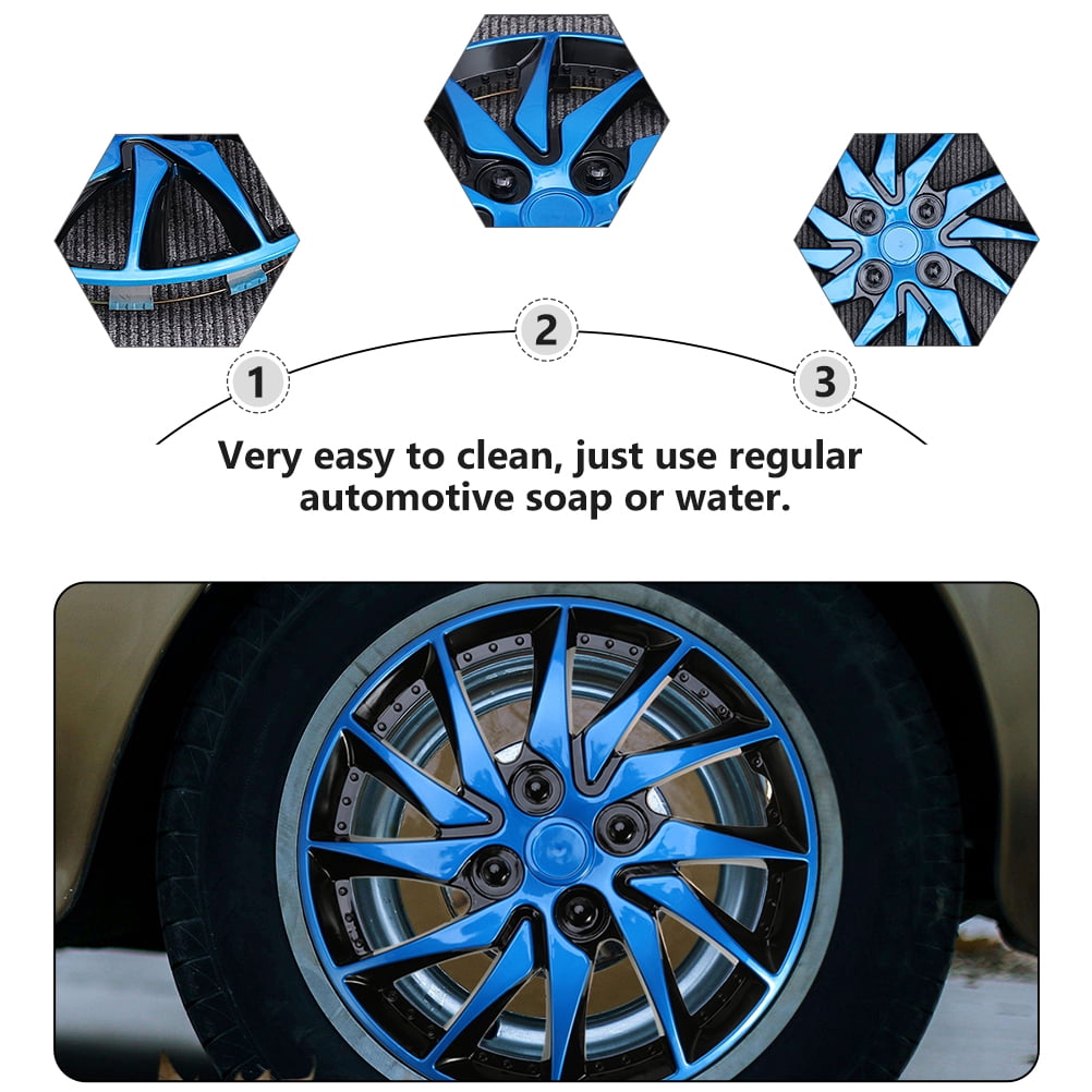 unbranded 4 pcs Car Wheel Decoration Automobile Hub Cover 14 inch Car Wheel Hub Caps
