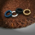 thumbnail image 3 of SmartBy 1Pc Men Titanium Steel Round Non-Pierced Ear Cuff Clip Earring Pendant for Party Club, 3 of 7