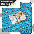 thumbnail image 4 of Monster Cartoon Truck Blue Pattern Teens Toddler Nap Mat with Pillow, Sleeping Mat Bag for Preschool Daycare 50"x20", 4 of 6