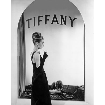 Audrey Hepburn Publicity Still in Front of Tiffanys Window Photo (Audrey Hepburn Best Photos)