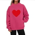 thumbnail image 5 of Craaazy Women's Valentine's Printed Winter High Neck Long Sleeved Pockets Shirts Gifts, 5 of 5