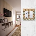 thumbnail image 5 of Yayeee Rocker Switch Wall Plate 3-Gang 6.5"x4.6" Home Decorative Outlet Cover, Retro Blossom Flower, 5 of 6