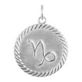 thumbnail image 3 of Reversible Capricorn Zodiac Sign Charm Coin Pendant Necklace in Solid Gold (20 Inches), 3 of 4