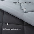 thumbnail image 4 of Mainstays Reversible Microfiber Comforter, Black, Full/Queen, 4 of 9