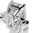 thumbnail image 2 of Aura Jewel 2.3 Ct Emerald Cut Diamond Engagement Ring - Women's Lab-Created Simulated Diamond in 14K White Gold Plated - Perfect for Proposals, Weddings, Anniversaries, and Birthday Gifts, 2 of 3