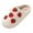 Red, variant on Aayomet House Slippers for Women Cartoon Strawberry Models Winter Cotton Slippers Men And Women Couple Models Thick (Red, 6.5)