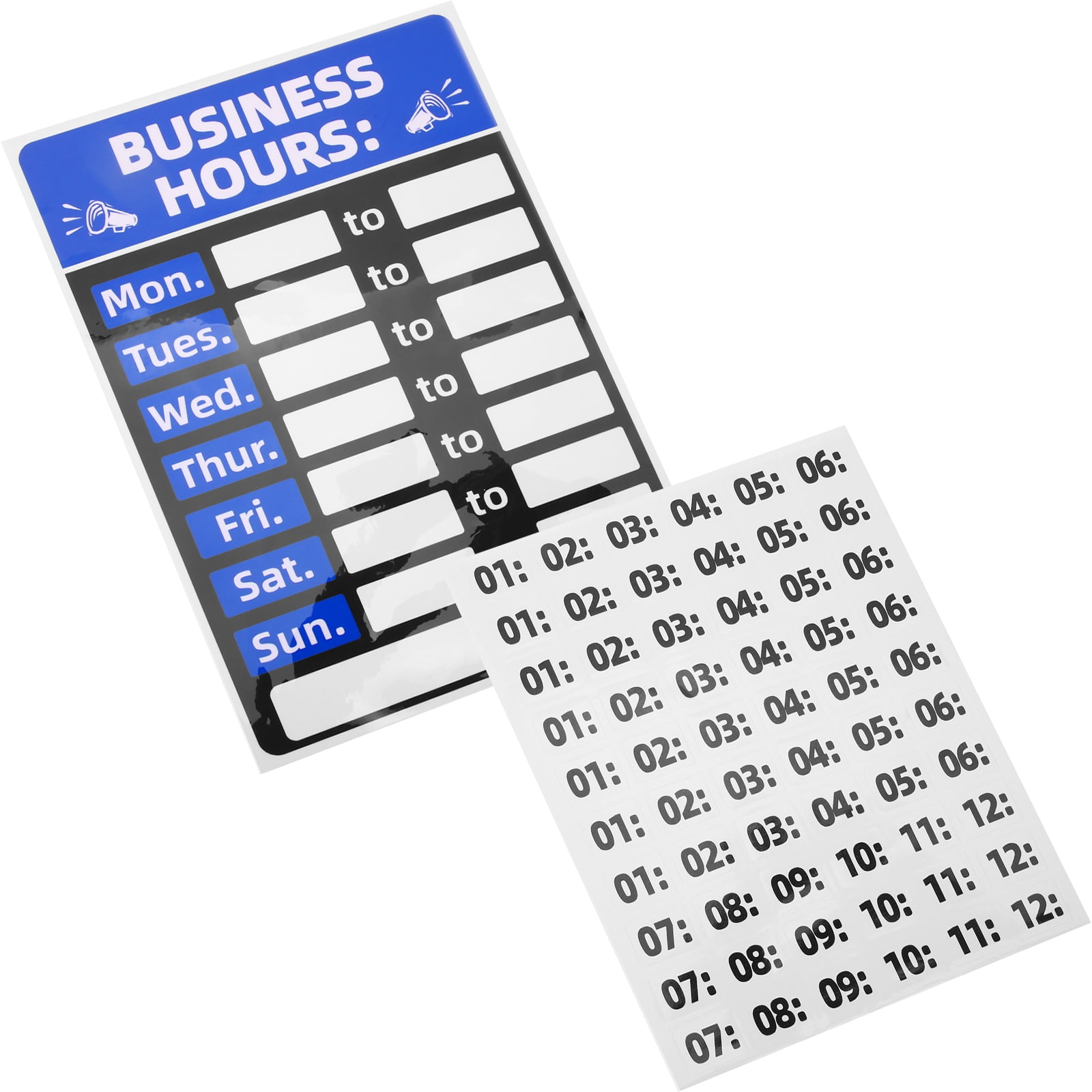 Bathroom door sign 1 Set Business Hours Sign Opening Hour Sign