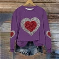 thumbnail image 5 of Kilaqueen Valentine's Day Sweatshirt for Women Crew Neck Long Sleeve Funny Love Heart Graphic Pullover Tops Holiday Vacation Casual Trendy Sweatshirt, 5 of 5