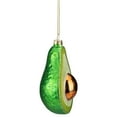 thumbnail image 3 of Northlight 4.5" Green and Yellow Glass Avocado Christmas Ornament, 3 of 6