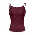 thumbnail image 5 of WULMLEO Women's Sleeveless Adjustable Spaghetti Strap Tank Top Wine S, 5 of 6