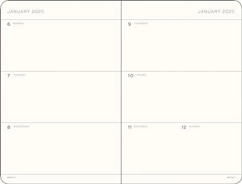 B6 Apricot Weekly Planner 2025 With Monthly Overviews And Project Plan