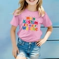 thumbnail image 2 of Haut Camisole Filet pour Enfants Carnaval Imprimé Couleur Col Rond T-Shirt à Manches Courtes, 2 of 4