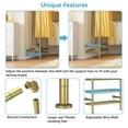 thumbnail image 7 of Timate F3 Heavy Duty Wall Mounted Garment Rack, Industrial Pipe Closet System with Adjustable Shelves, Expandable Storage Wardrobe for Walk-in Closets, Gold, 7 of 7