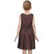 thumbnail image 4 of Vestido para Niña Marrón de Lunares con Contraste de Corazones Escuela Vacaciones Diario Casual 7 Años, 4 of 6