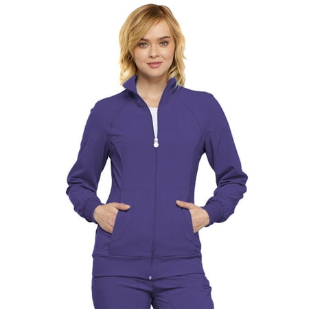 

Cherokee Infinity Women Medical Scrubs Jacket Zip Front Plus Size 2391A 2XL Grape