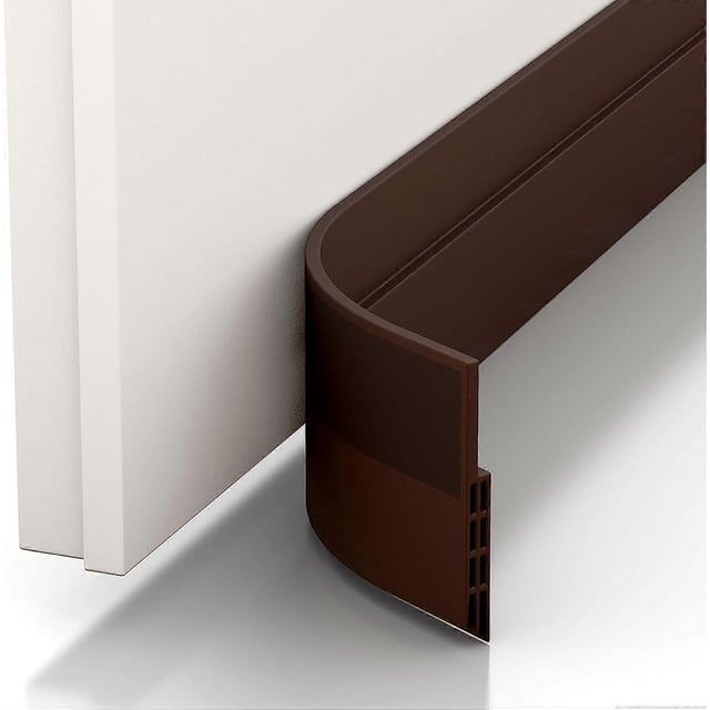 Anti-draught door bottom & door seal - NEW insulating door bottom (quick to install), ideal for insulation against cold, noise & humidity (1 x brown)