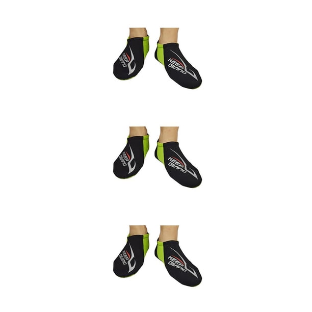 Wosthever Keep Diving DS-112 Calcetines de buceo Suministros de esnórquel Zapatos de paseo en la playa Protector subacuático grueso Lakeside verde METRO 3Conjunto