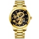 thumbnail image 1 of Reloj de cuarzo para hombre, relojes para hombre, reloj de cuarzo con escultura dorada para hombre, reloj de pulsera de acero para hombre, reloj para hombre, 1 of 2