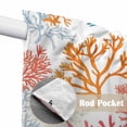 thumbnail image 2 of Colorful Coral Kitchen Window Curtains, Swag Curtains Valance for Bedroom Living Room Bathroom, Coastal Ocean Abstract Gradient Sea Rod Pocket Window Treatment Curtain Block Drapes 2 Panels 28"x36", 2 of 9