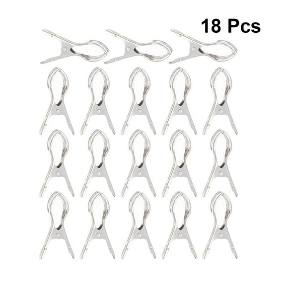 FUTUREORYY 18Ud Clips De Acero Inoxidable Para Ropa Con Alta Elasticidad Y Durabilidad