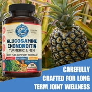Advanced Joint Support Supplement with Glucosamine Chondroitin MSM Turmeric & Boswelia. Supports Inflammatory Response, Discomfort Relief for Knees Hands Back & Joints. NSF Certified, USA Made.