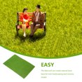 thumbnail image 3 of OUNONA 5Pcs Light Green Rectangular Artificial Grass Mat for Landscaping and Scenery Decoration, 3 of 8