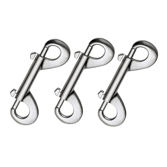 Double End Bolt Snap Zinc Alloy Nickel Plated 2 Sided Trigger Hook (3 Pack)
